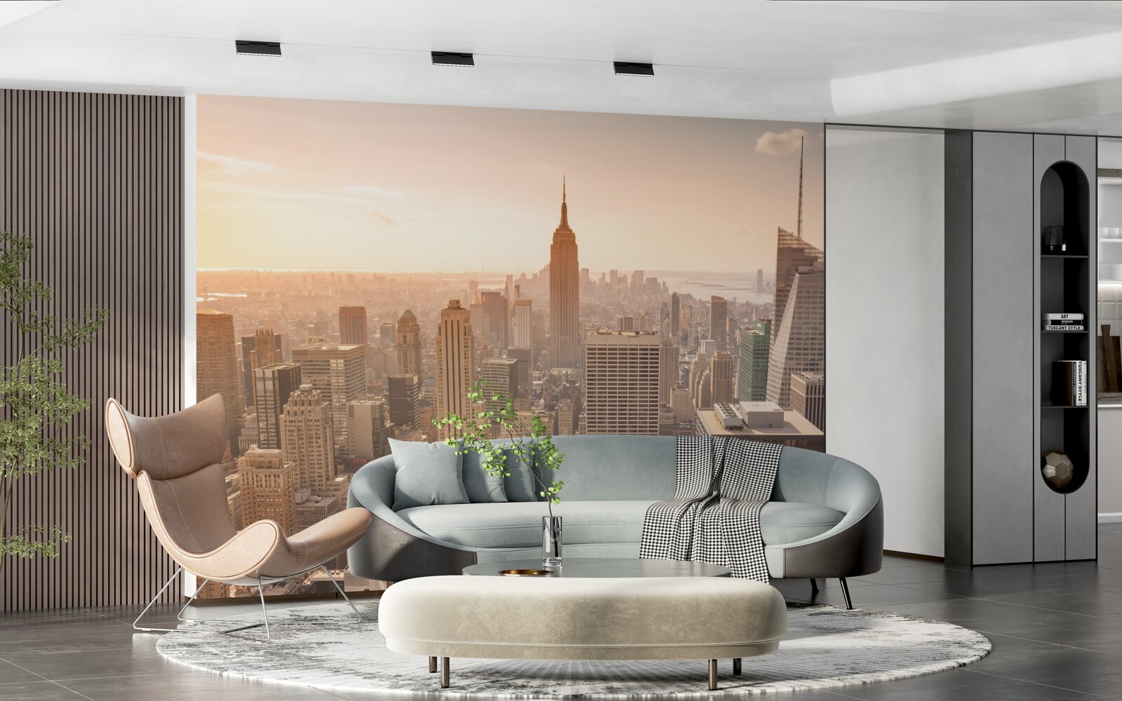 Fototapet Zori peste New York