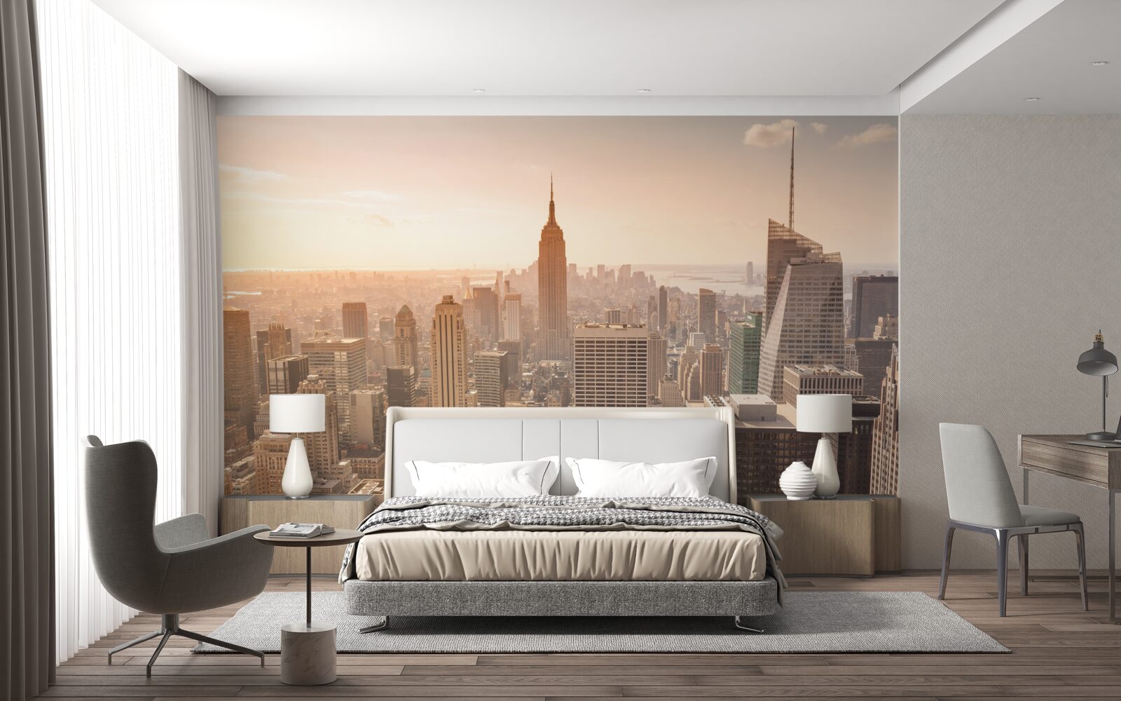 Fototapet Zori peste New York