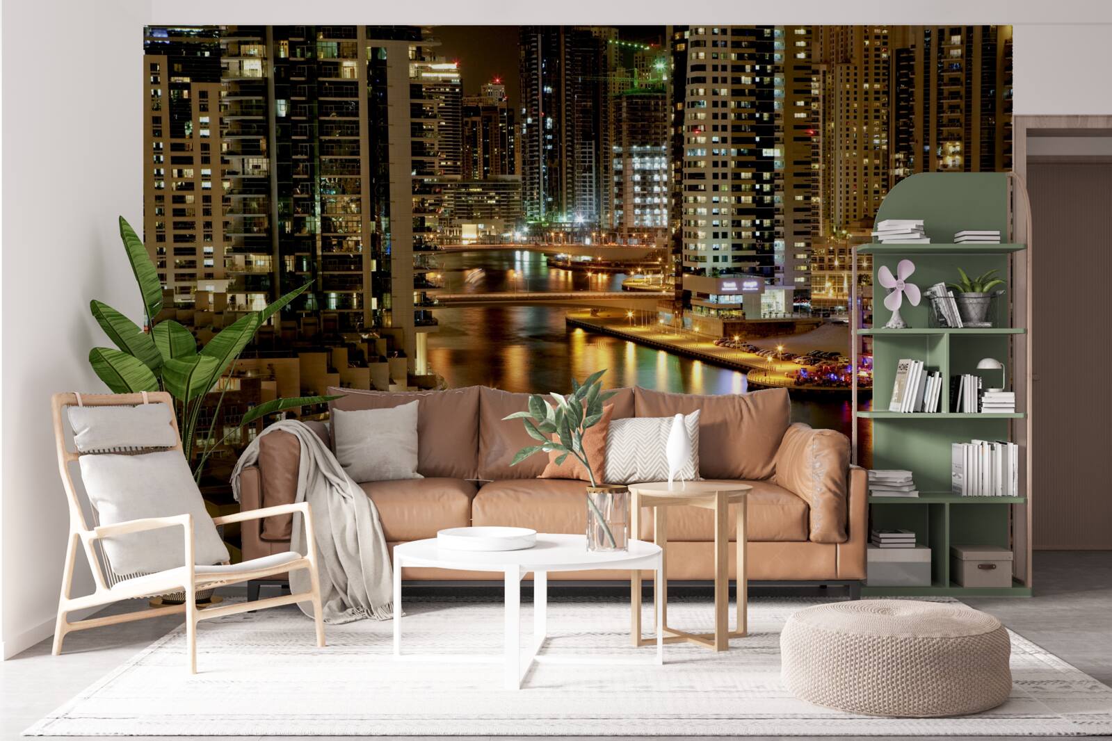 Fototapet dig de noapte cu bărci