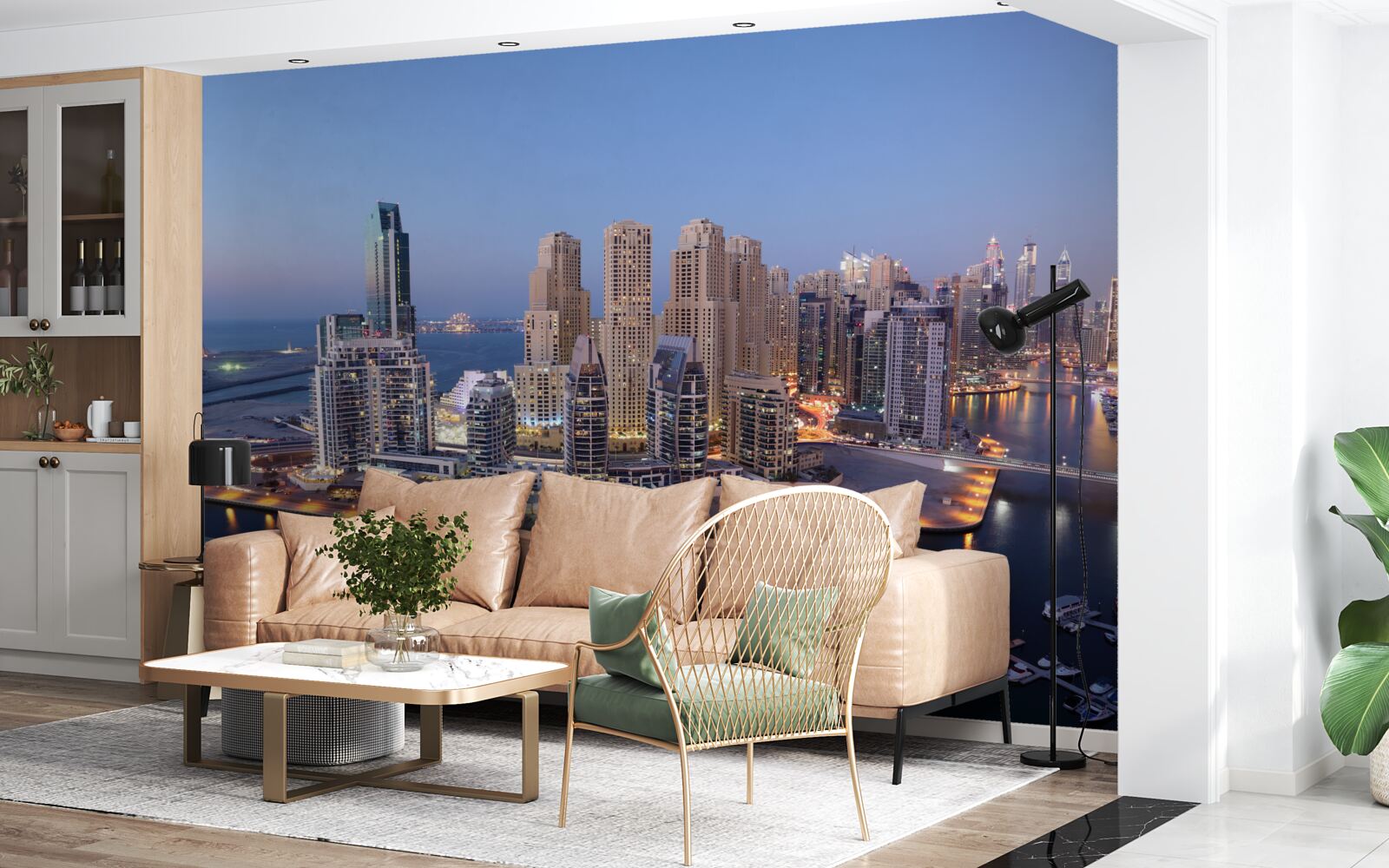 Fototapet apus de soare peste dubai