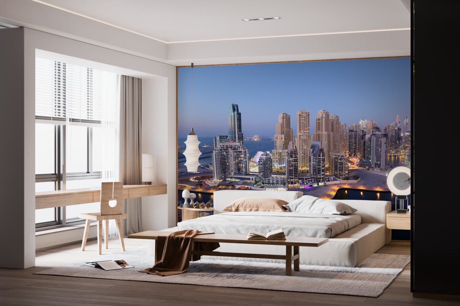 Fototapet apus de soare peste dubai