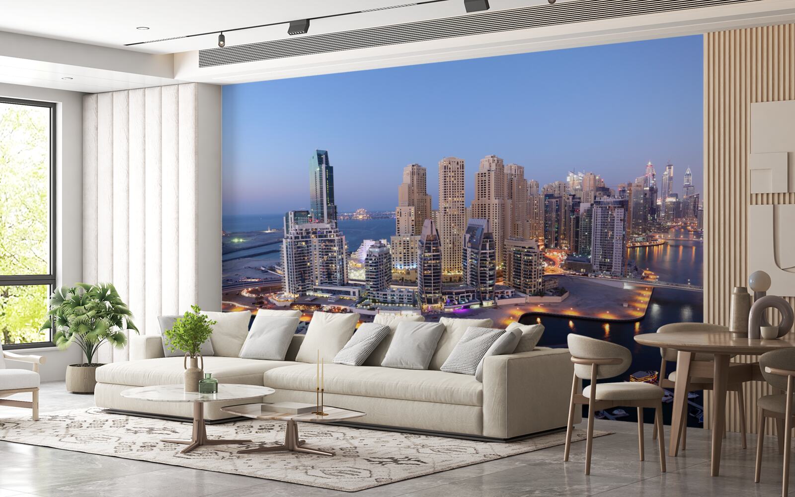 Fototapet apus de soare peste dubai