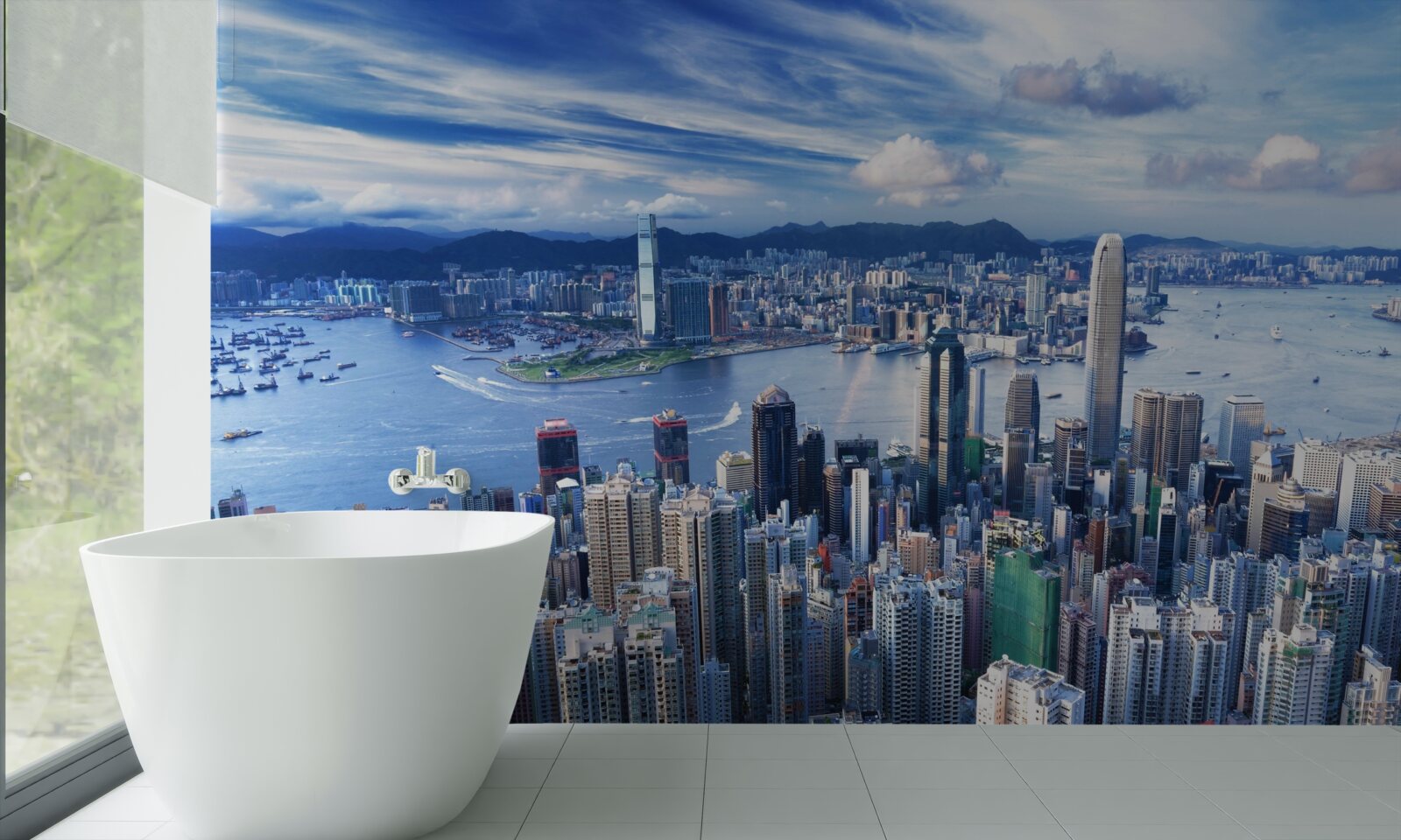 Fototapet zgârie-nori în portul victoria