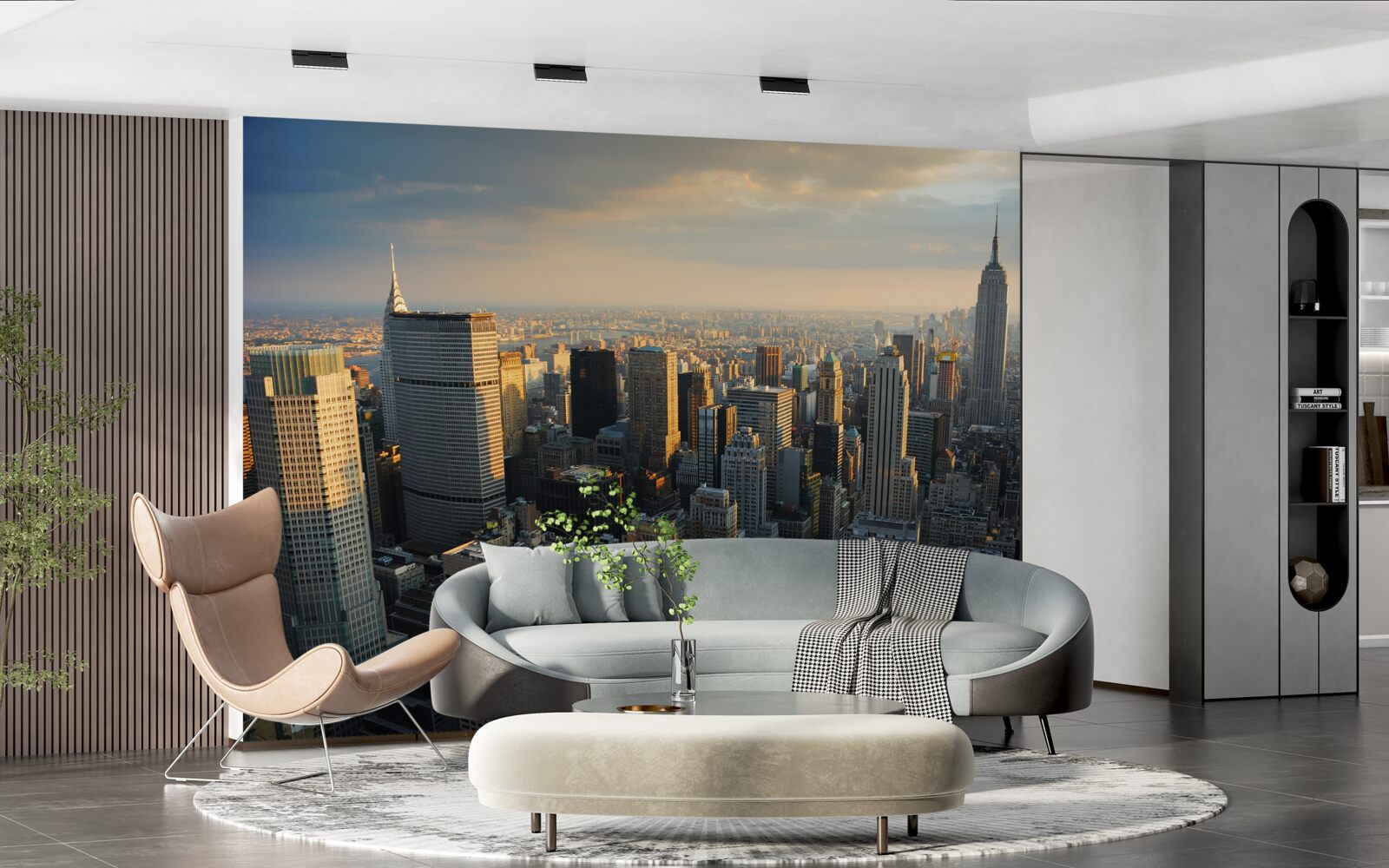 Fototapet zgârie-norii din new york la începutul zilei