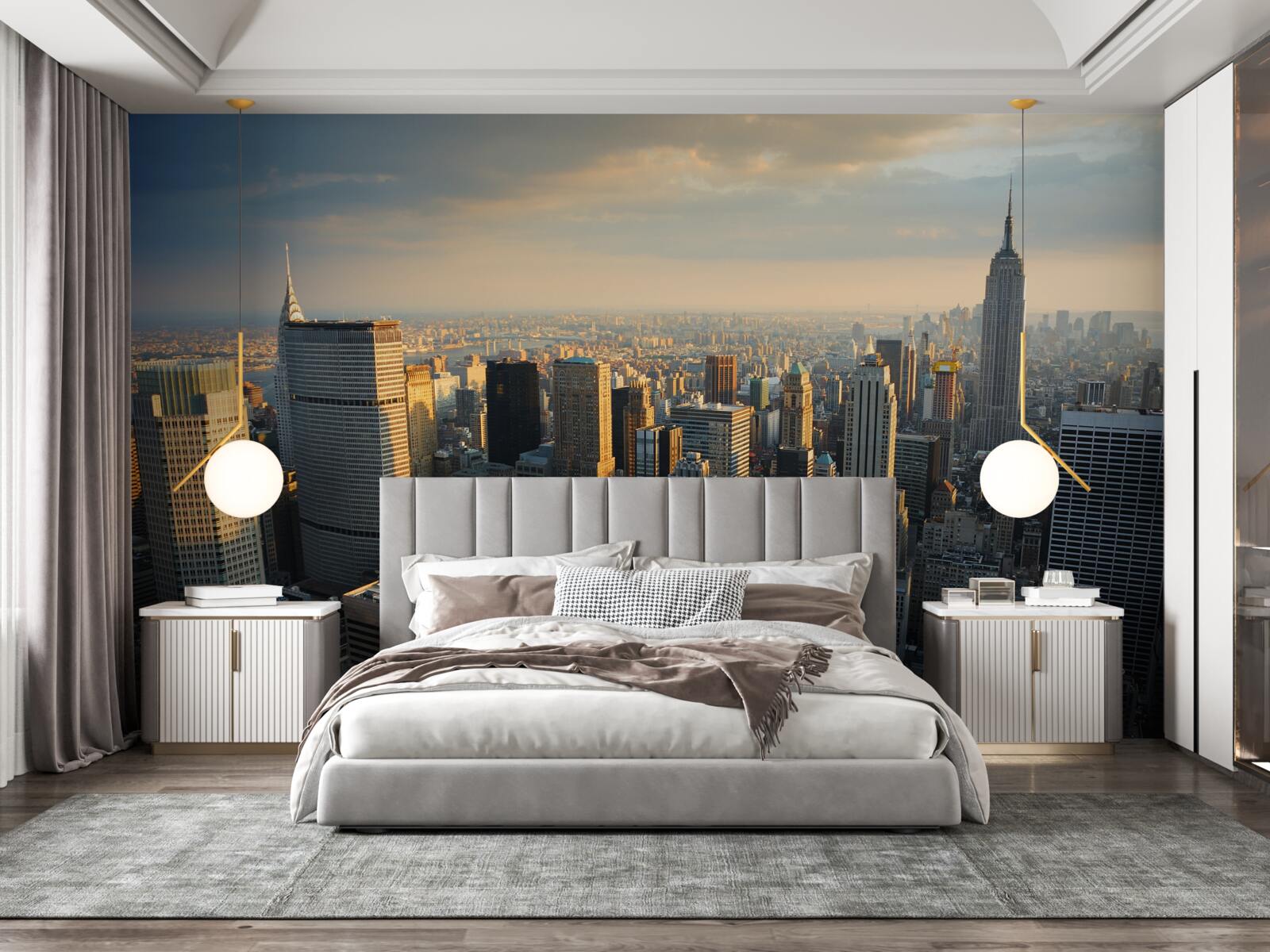 Fototapet zgârie-norii din new york la începutul zilei