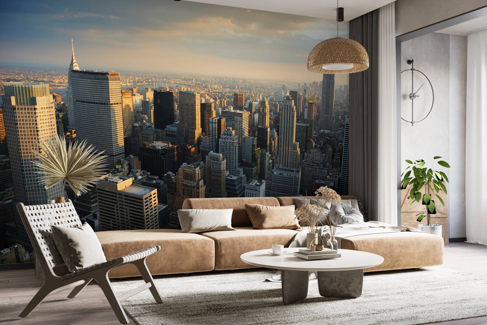 Fototapet zgârie-norii din new york la începutul zilei