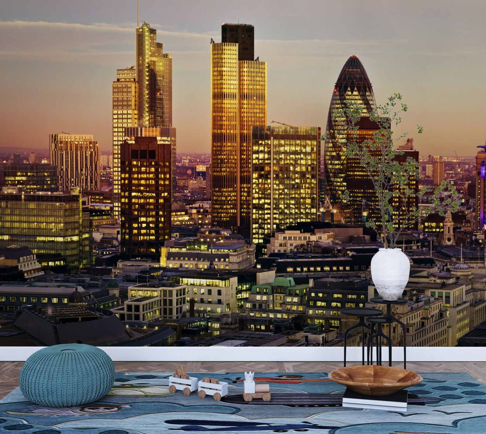 Fototapet Luminile Londrei aurii