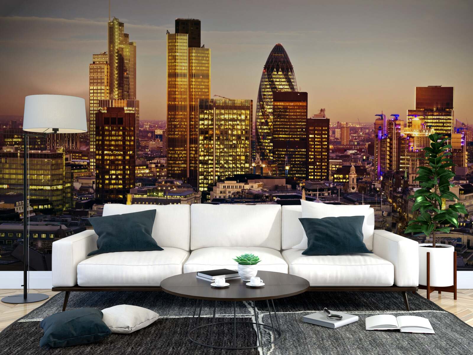 Fototapet Luminile Londrei aurii