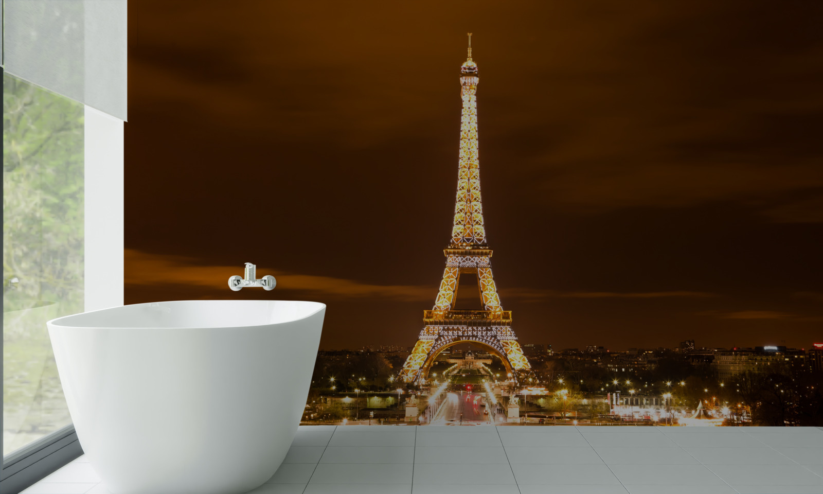 Fototapet sufletul Parisului pe timp de noapte