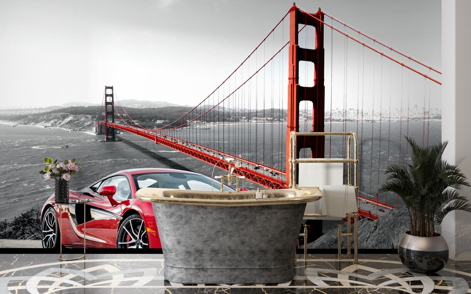 Fototapet pod în fundal cu mclaren