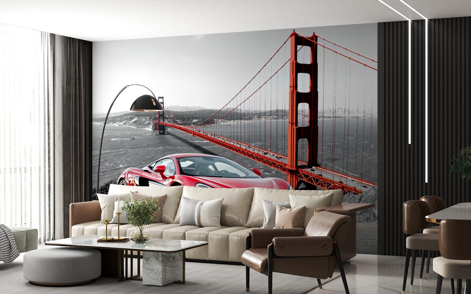 Fototapet pod în fundal cu mclaren