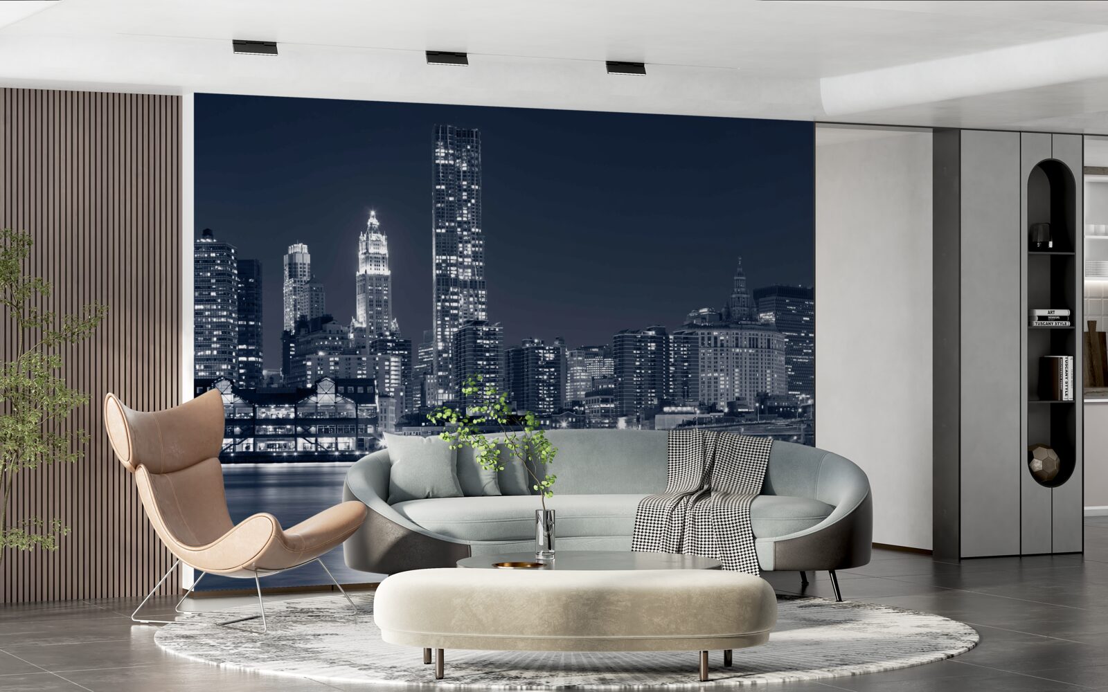 Fototapet vedere a orașului luminat