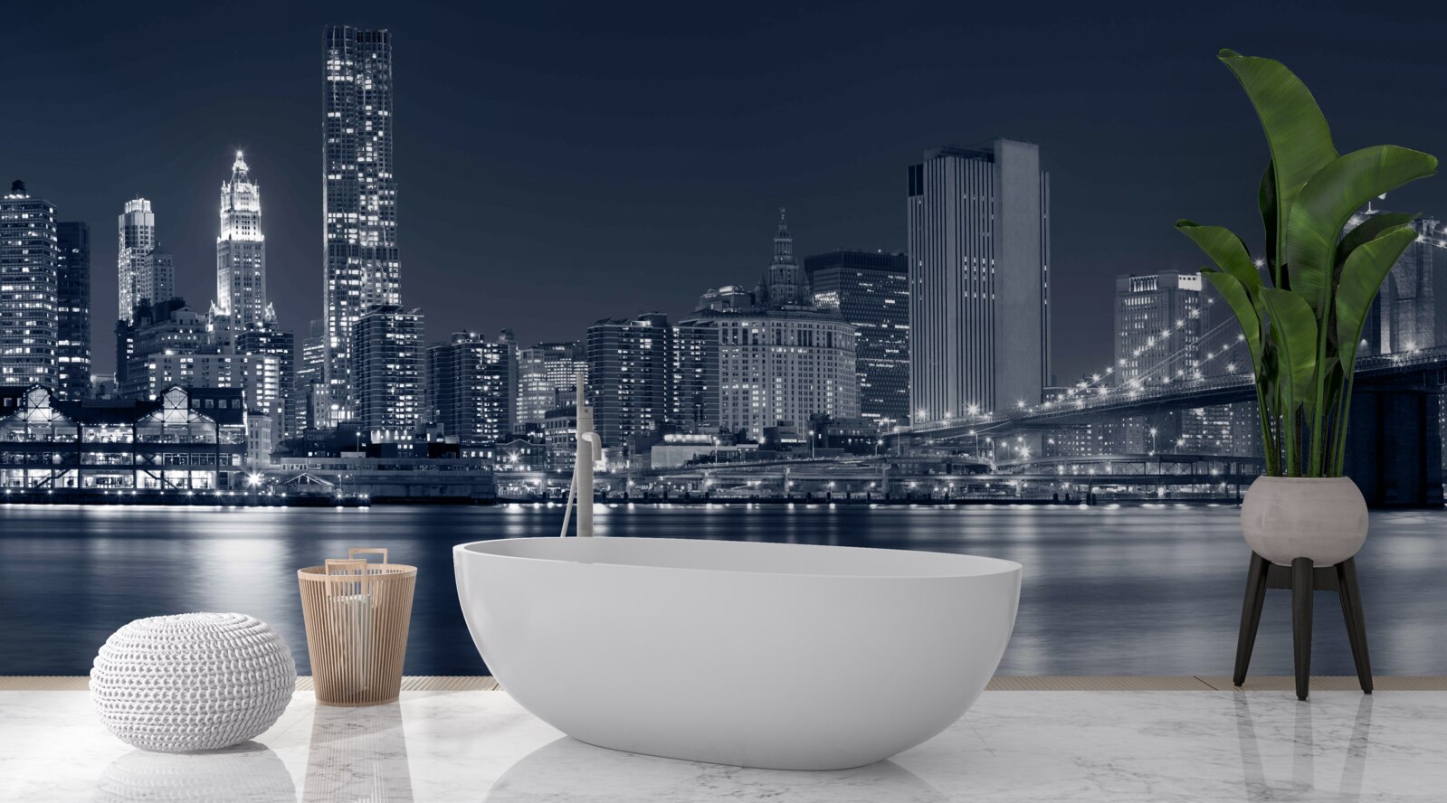 Fototapet vedere a orașului luminat