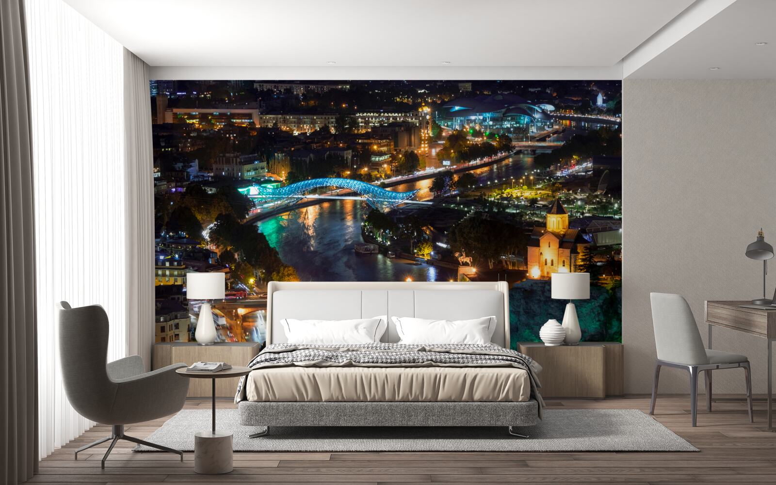 Fototapet tbilisi modern seara