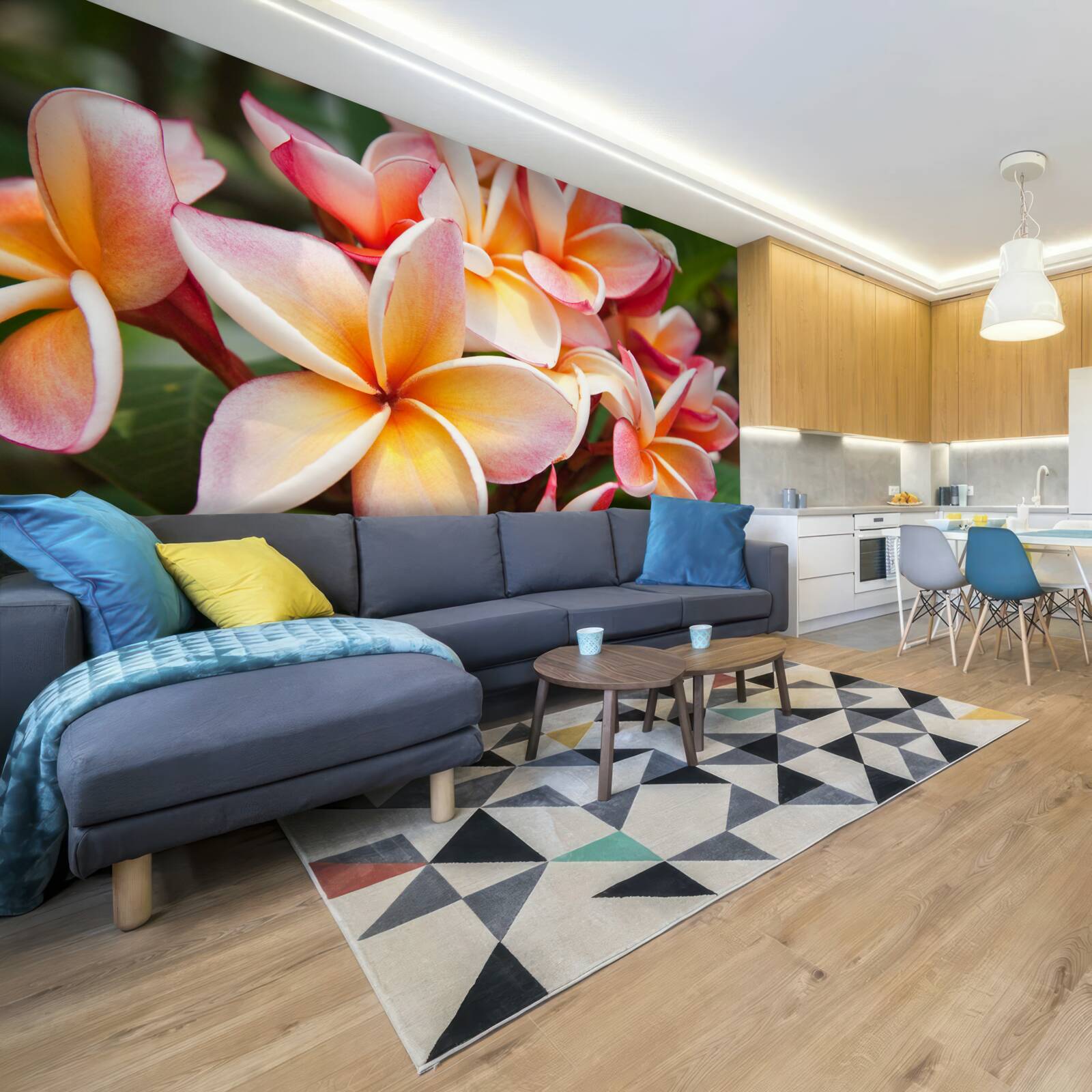 Fototapet frangipani cu flori atractive