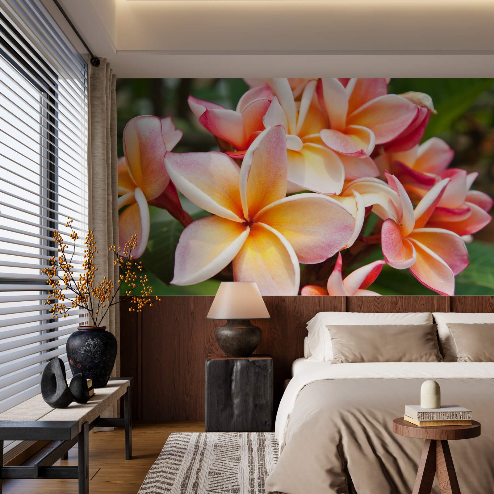 Fototapet frangipani cu flori atractive
