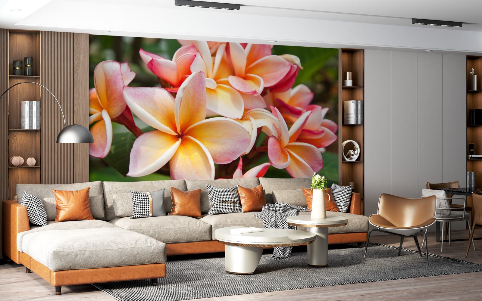 Fototapet frangipani cu flori atractive
