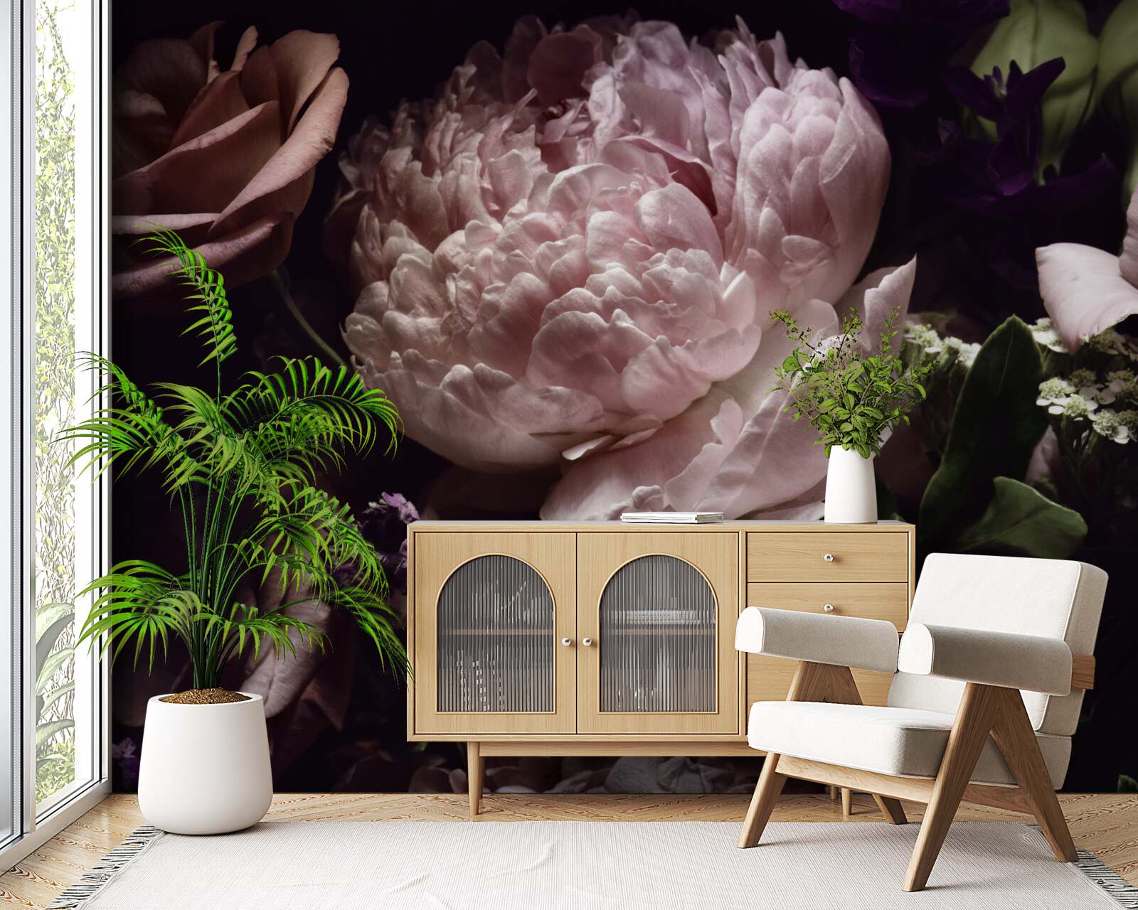 Fototapet set trandafir retro