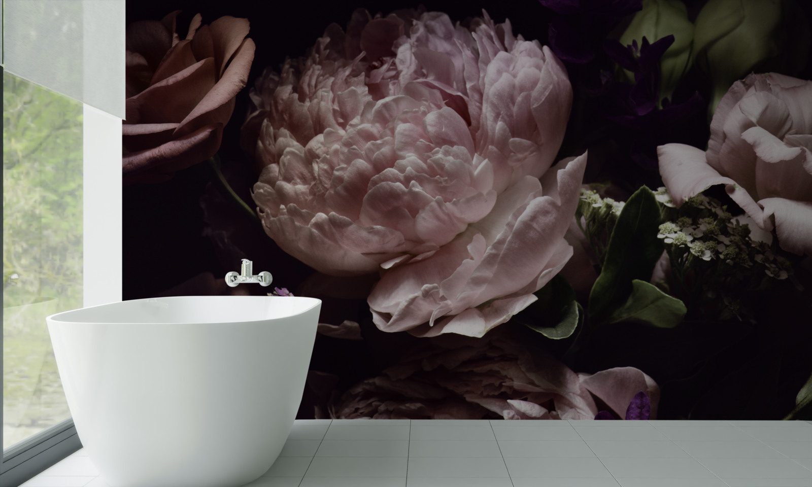 Fototapet set trandafir retro