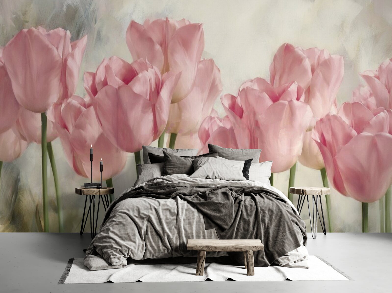 Fototapet lalele roz delicate