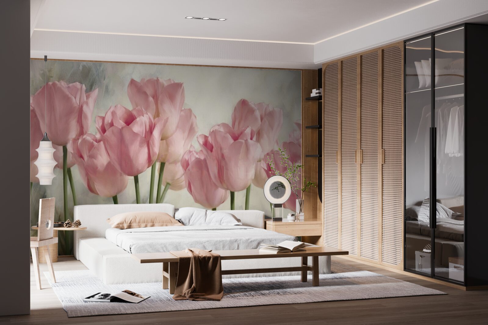 Fototapet lalele roz delicate