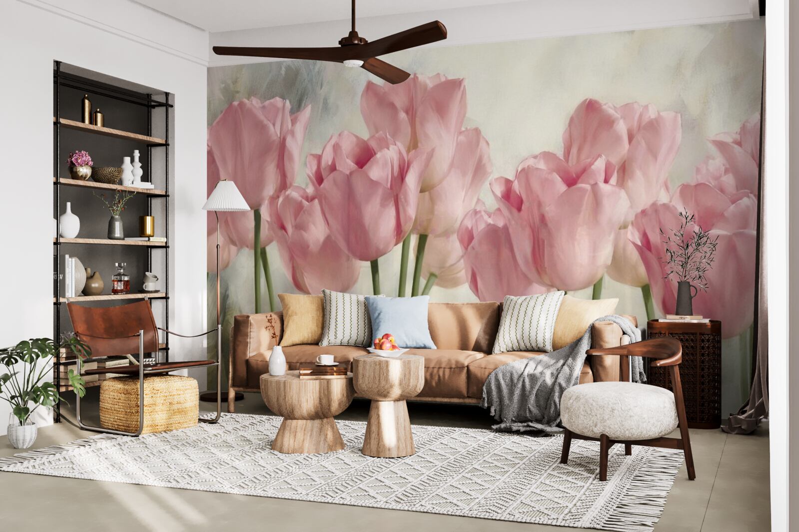 Fototapet lalele roz delicate