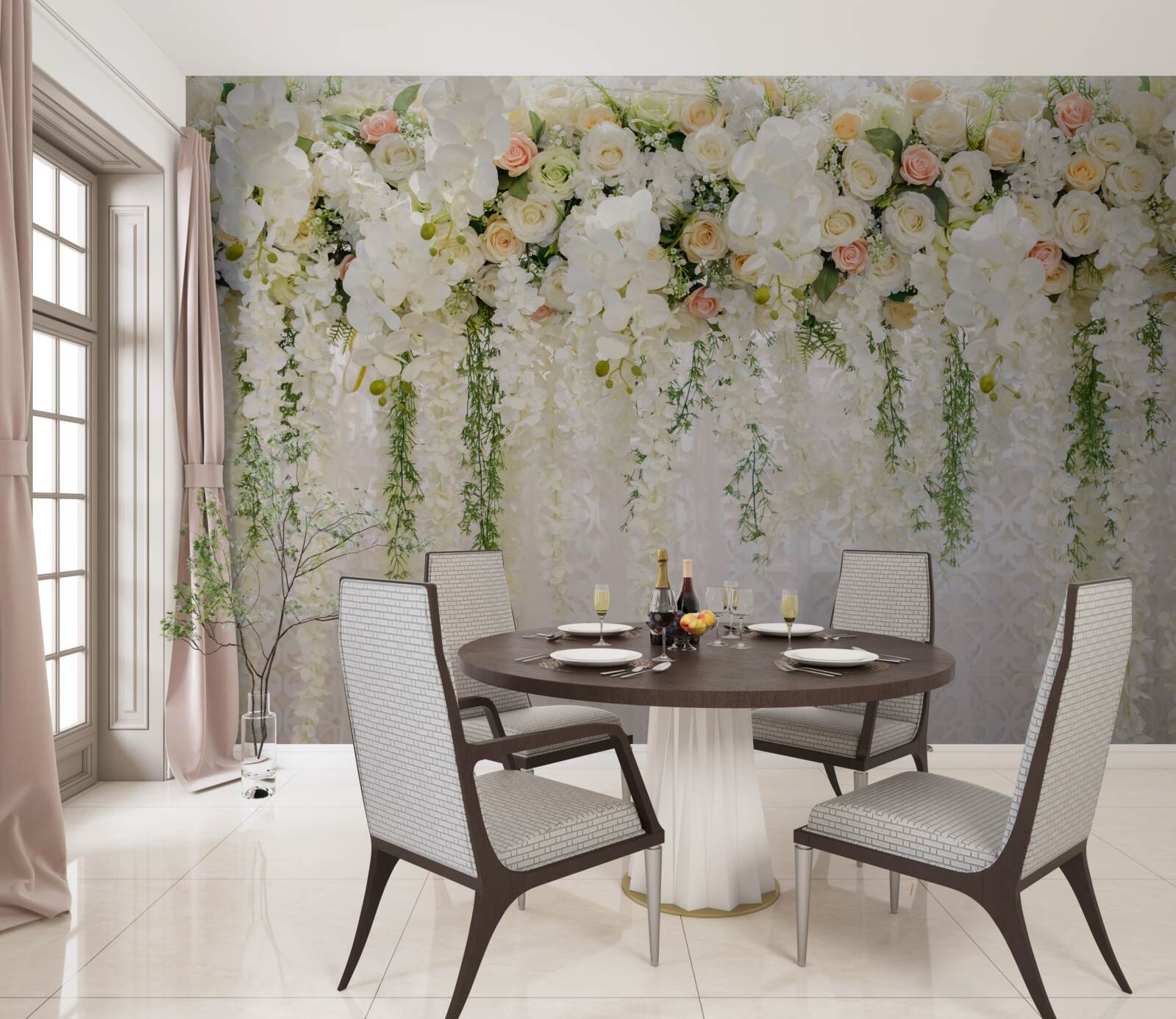 Fototapet compoziție de flori delicate de orhidee