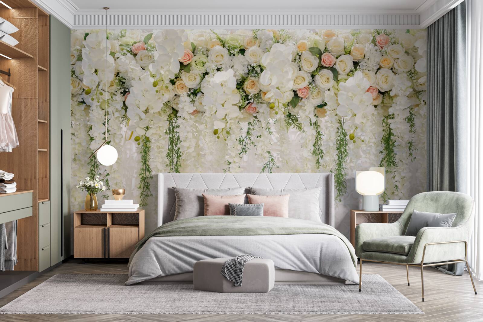 Fototapet compoziție de flori delicate de orhidee