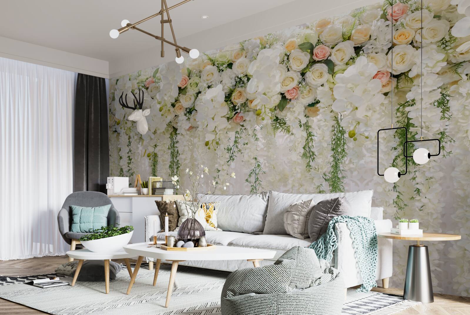 Fototapet compoziție de flori delicate de orhidee