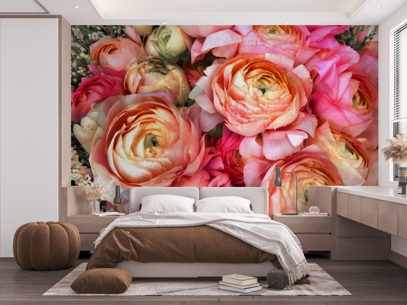 Fototapet bujori bogat colorați