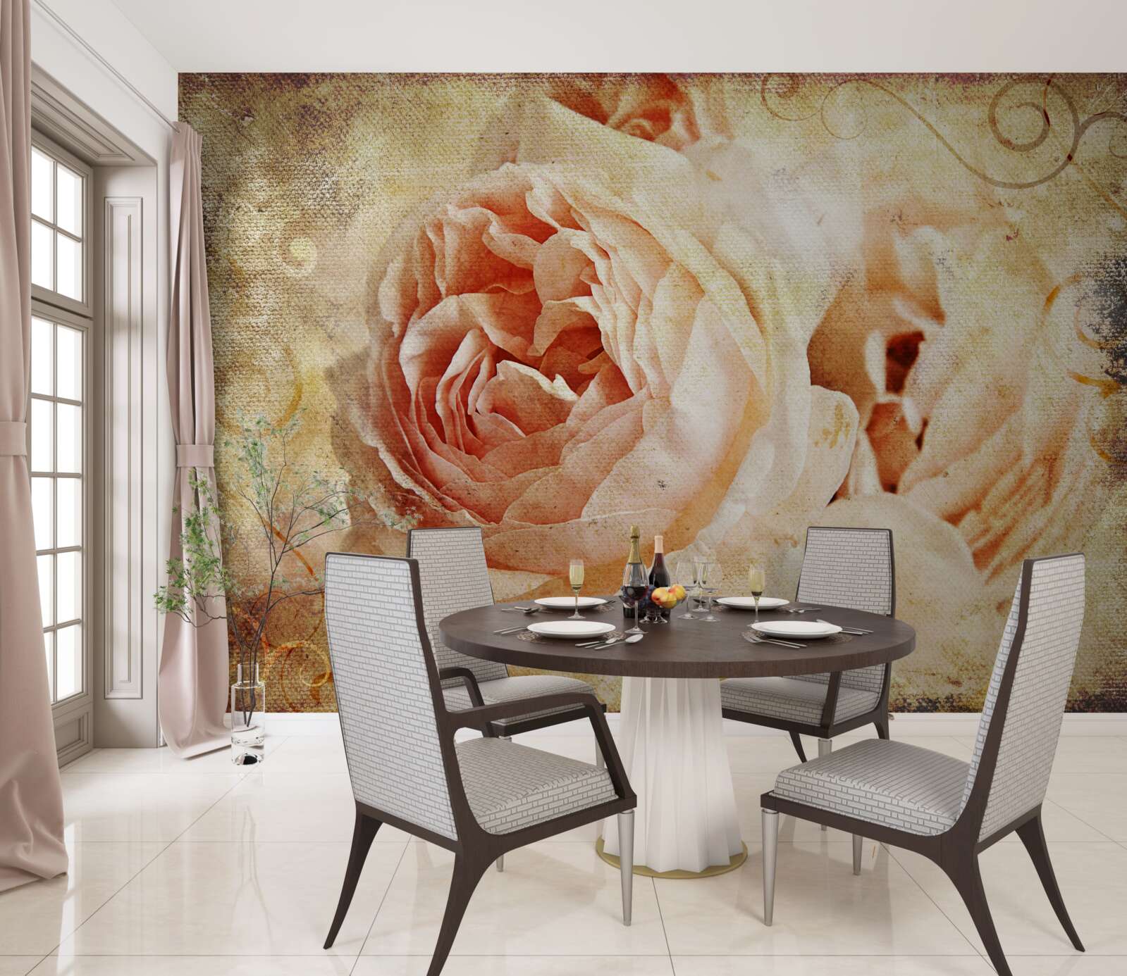 Fototapet trandafiri de epocă