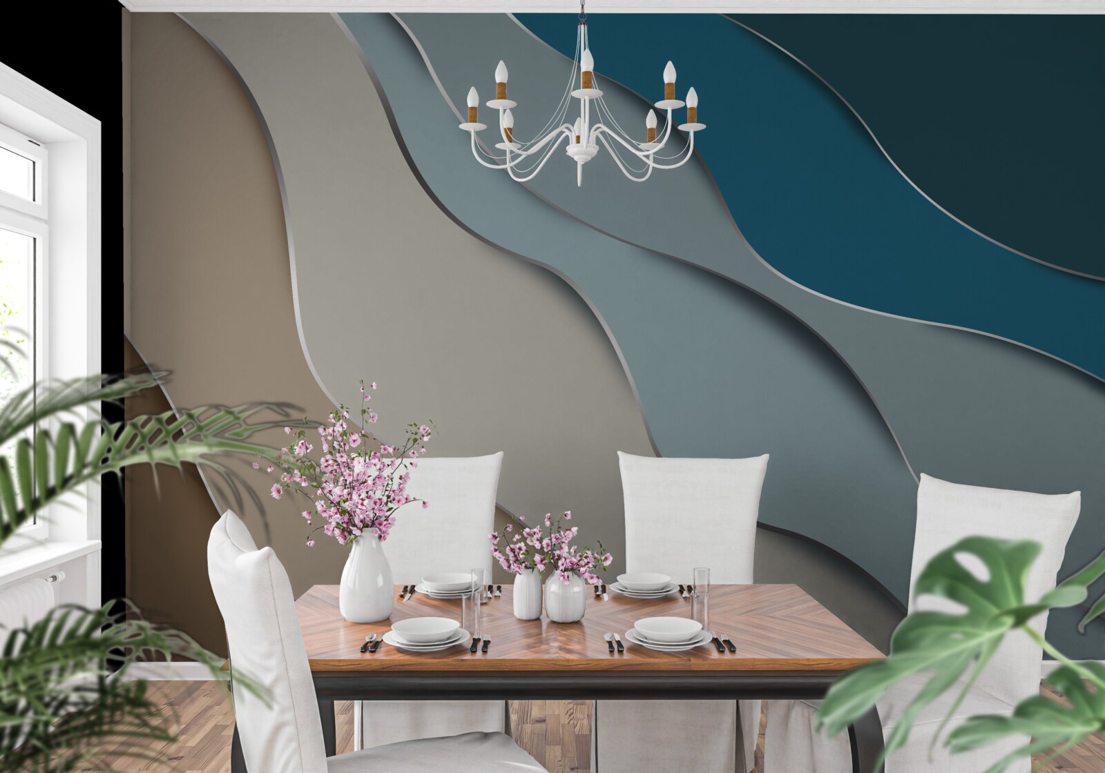 Fototapet culorile pastelate ale coastei mării