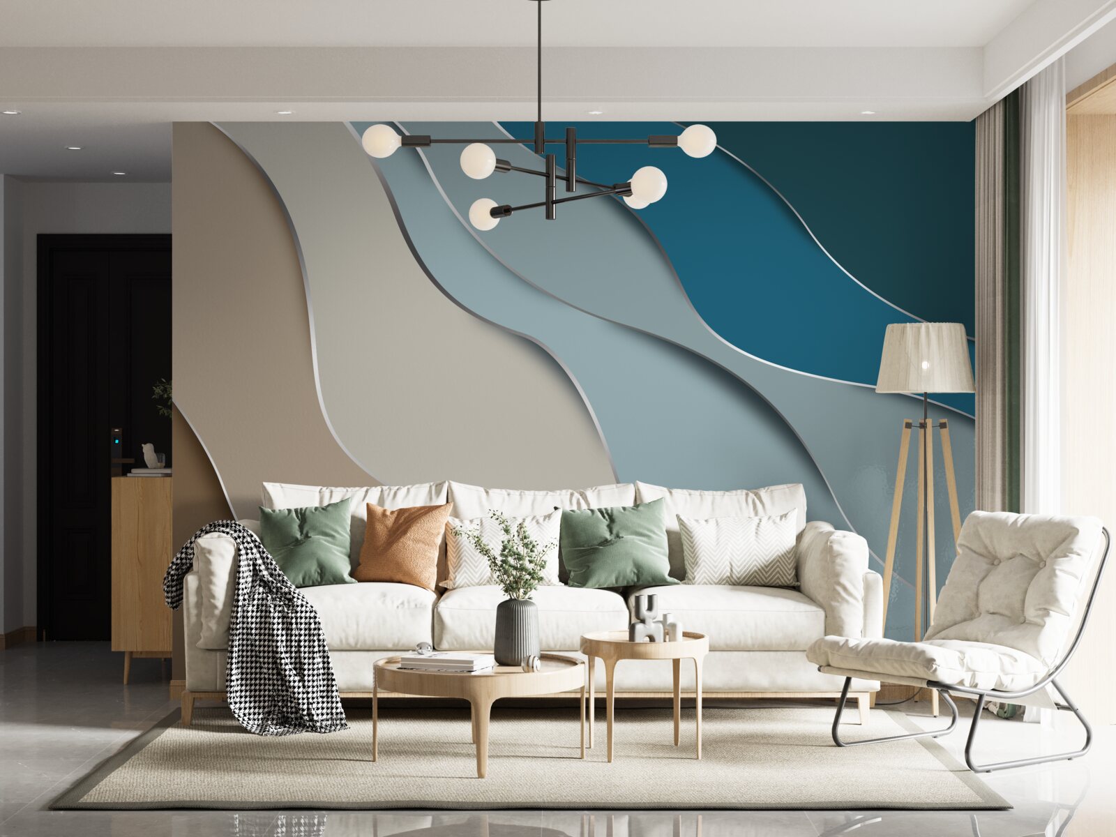 Fototapet culorile pastelate ale coastei mării