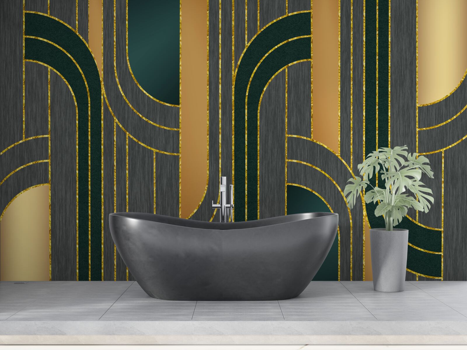 Fototapet linii întunecate, care se întrepătrund constant și ușor