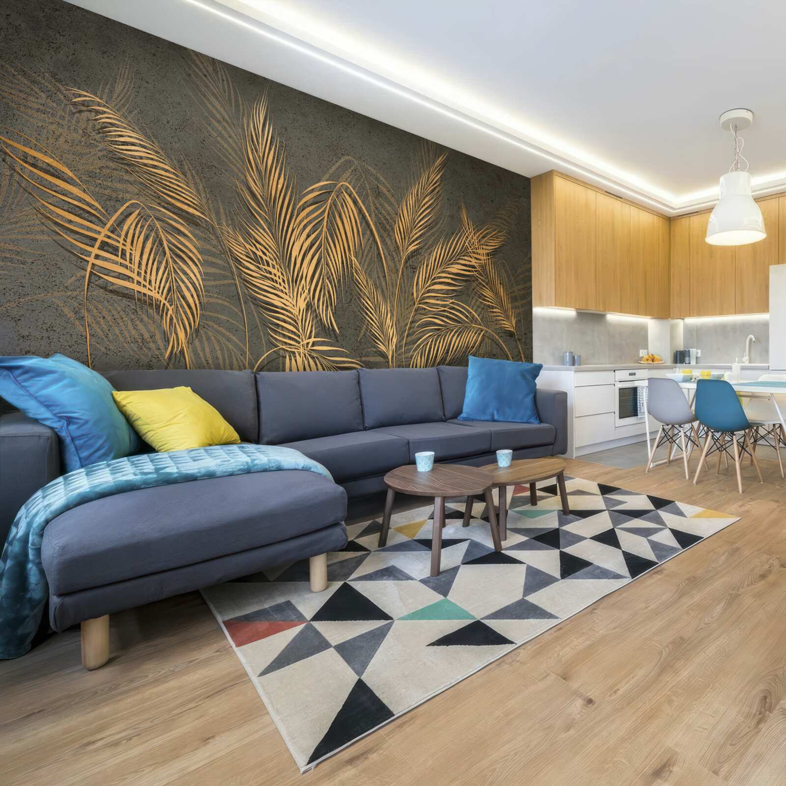 Fototapet pene de urechi de mei în lumină aurie