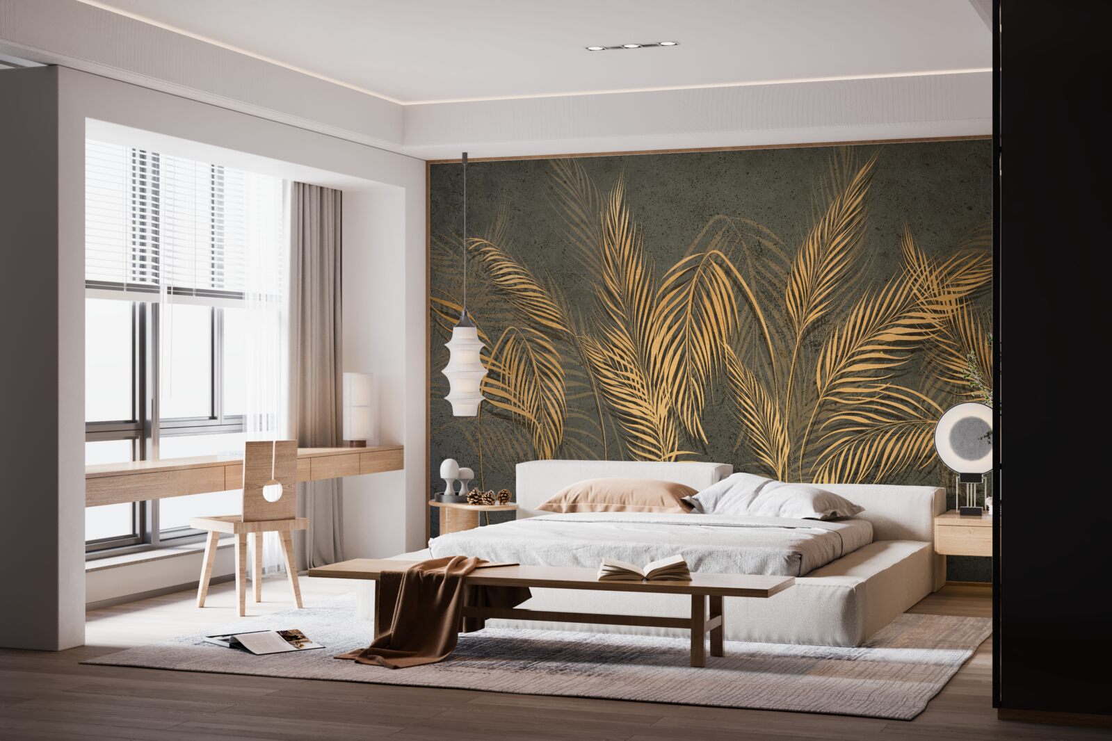 Fototapet pene de urechi de mei în lumină aurie