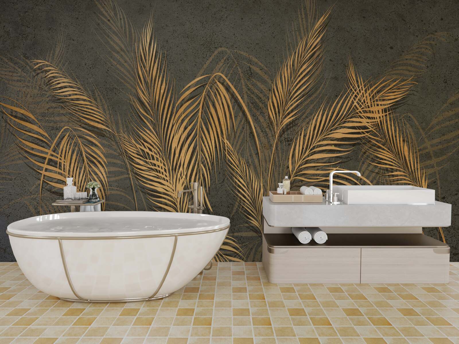 Fototapet pene de urechi de mei în lumină aurie