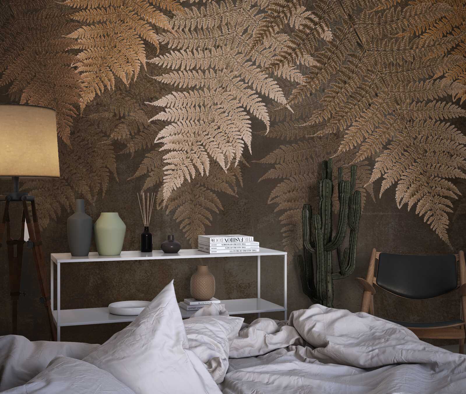 Fototapet frunziș dens de ferigă în toamnă