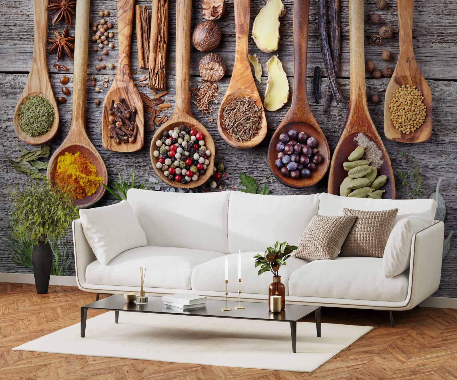 Fototapet mirodenii multicolore care emană aromă