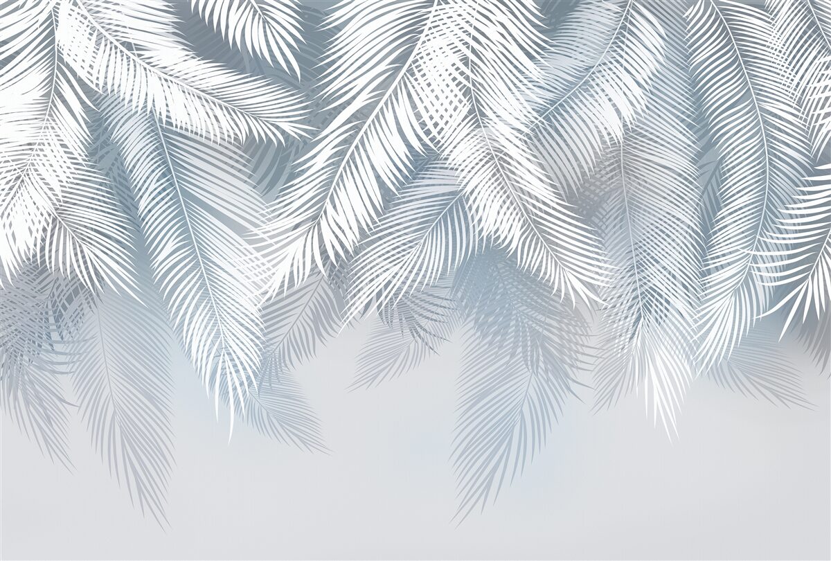 Fototapet frunze asemănătoare cu penele, atârnând