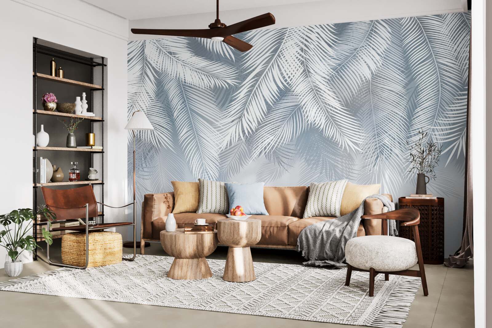 Fototapet frunze asemănătoare cu penele, atârnând