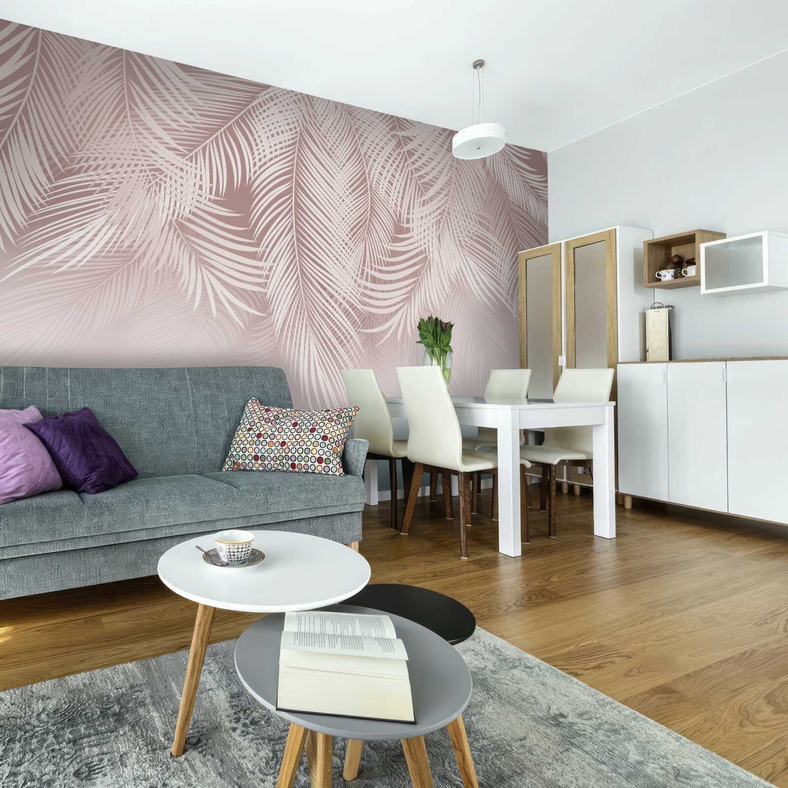 Fototapet frunze palide de palmier atârnă