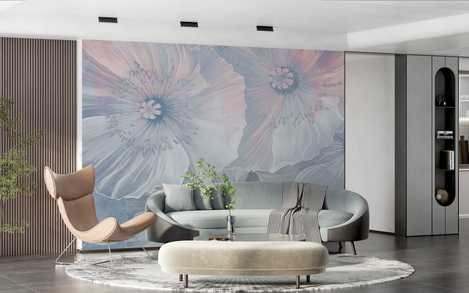 Fototapet imagine de fundal cu maci care își schimbă culoarea ca cameleonii