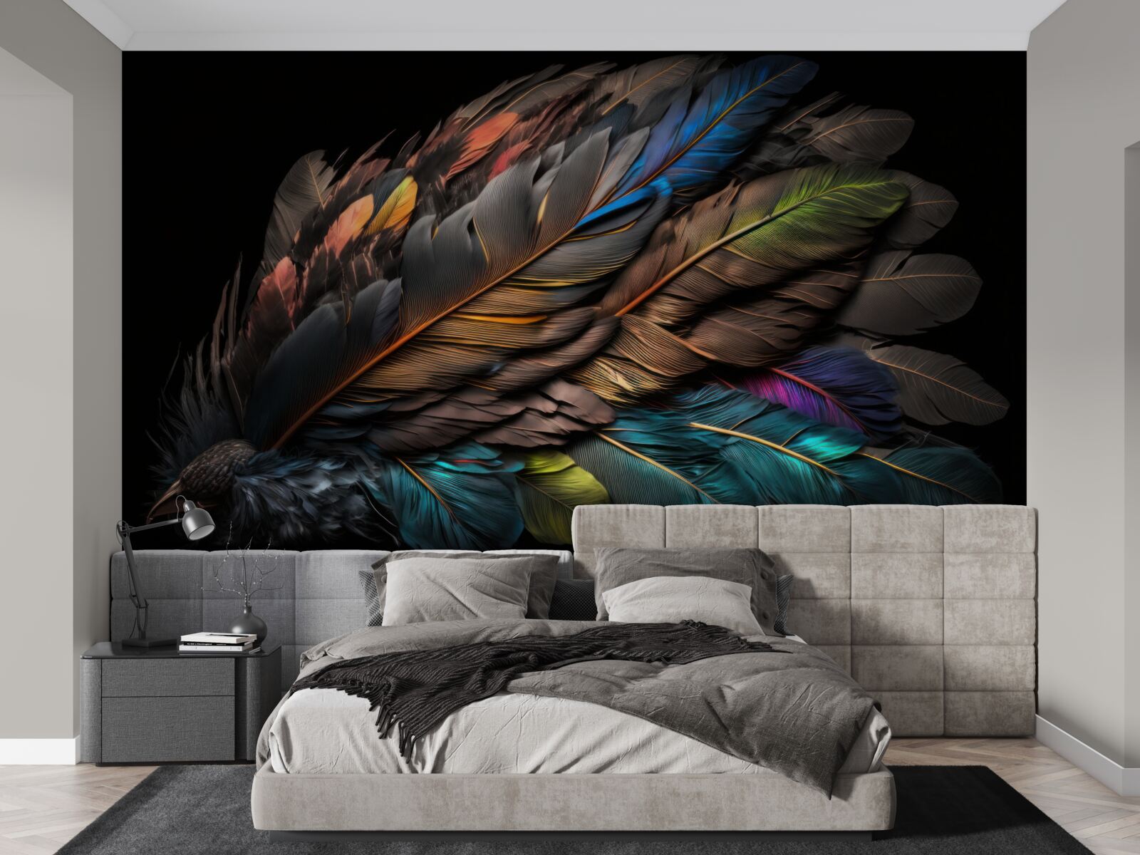 Fototapet culoarea deschisă a penelor de pasăre