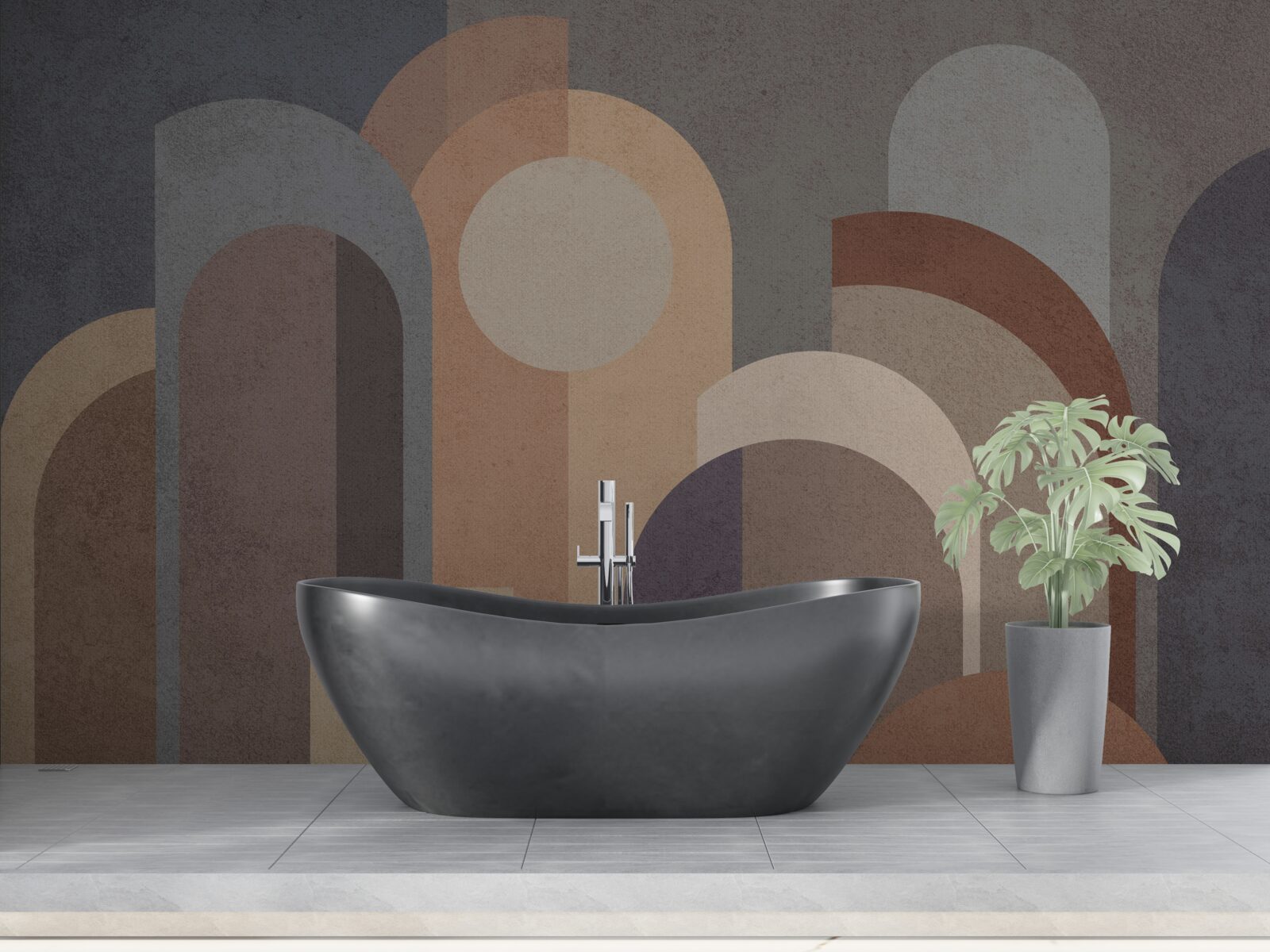 Fototapet imagine abstractă a unei păduri de toamnă la amurg