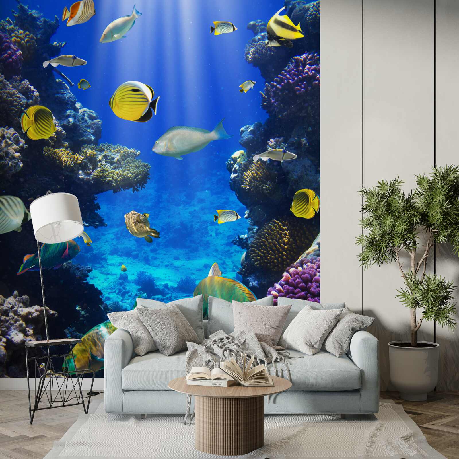 Fototapet pești în recifele de corali ale oceanului