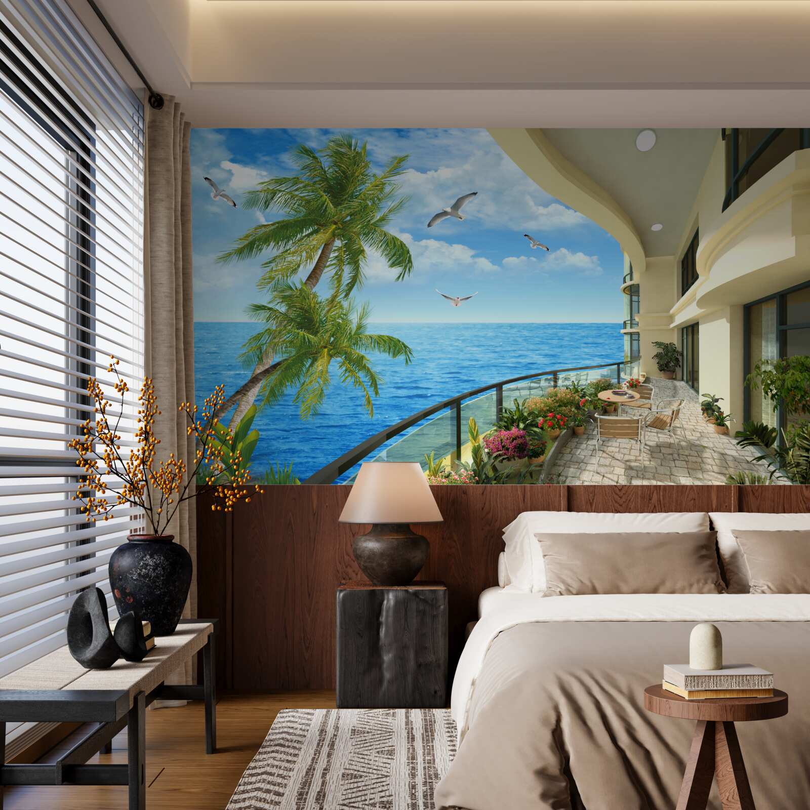 Fototapet terasă cu vedere la ocean