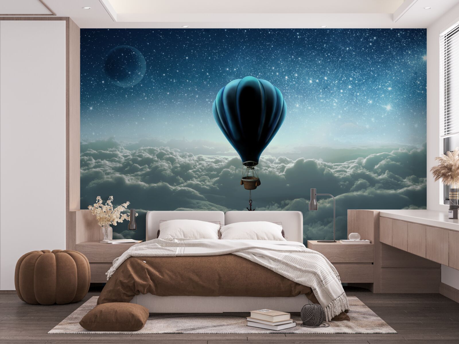 Fototapet cupolă cer cu stele pe un balon