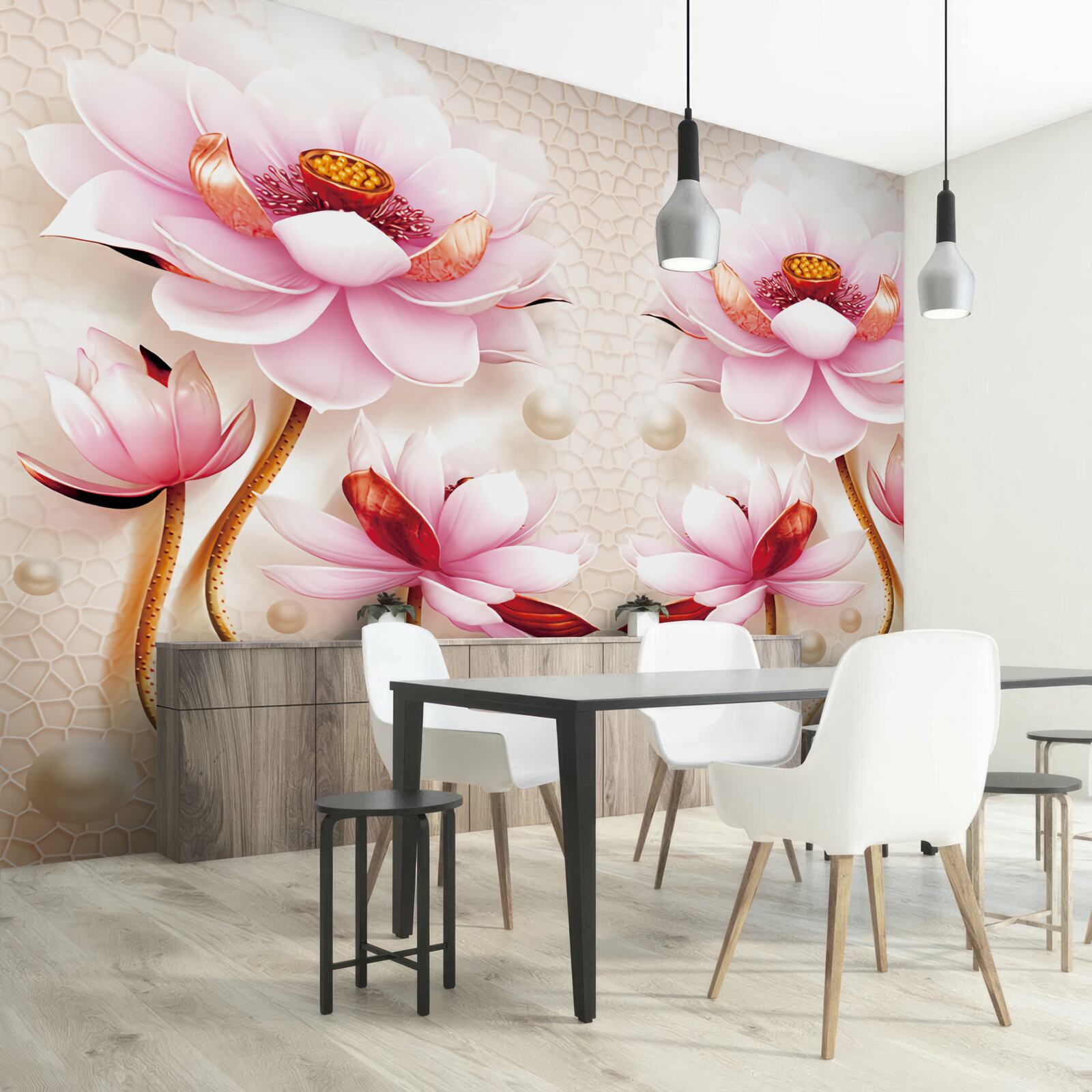 Fototapet locuitori ai mării și plante rare