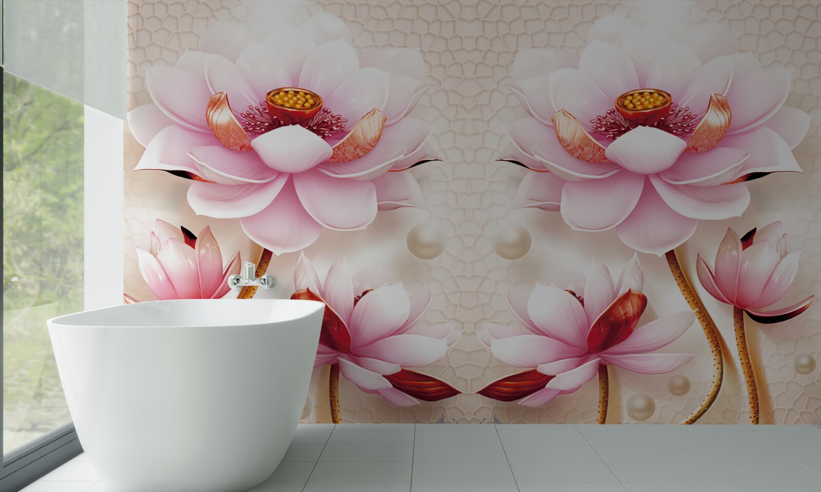 Fototapet locuitori ai mării și plante rare